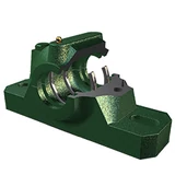SN505  osztott, álló csapágyház 20x130x40 mm