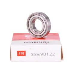 Kép 1/3 - 61901 2Z SS rozsdamentes mélyhornyú golyóscsapágy 12X24X6mm