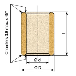 Kép 2/4 - A-10-13-10 hengeres szinterbronz siklócsapágy 10x13x10 mm