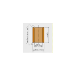 Kép 4/4 - A-8-11-8 hengeres szinterbronz siklócsapágy 8x11x8 mm