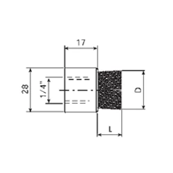 Kép 1/2 - Kerek kefe, lószőr sörték 25x15mm, SIMALUBE tégelyhez
