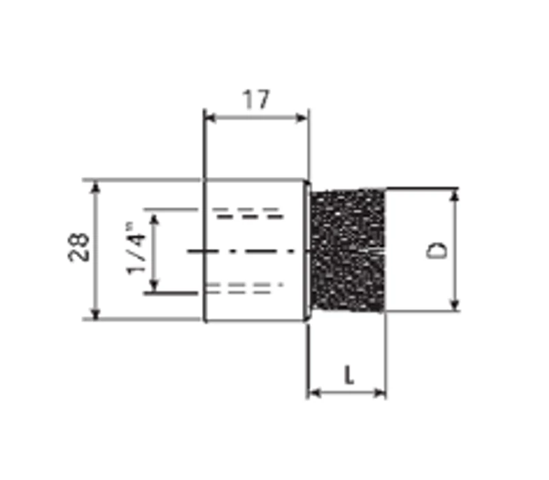 Kerek kefe, lószőr sörték 25x15mm, SIMALUBE tégelyhez