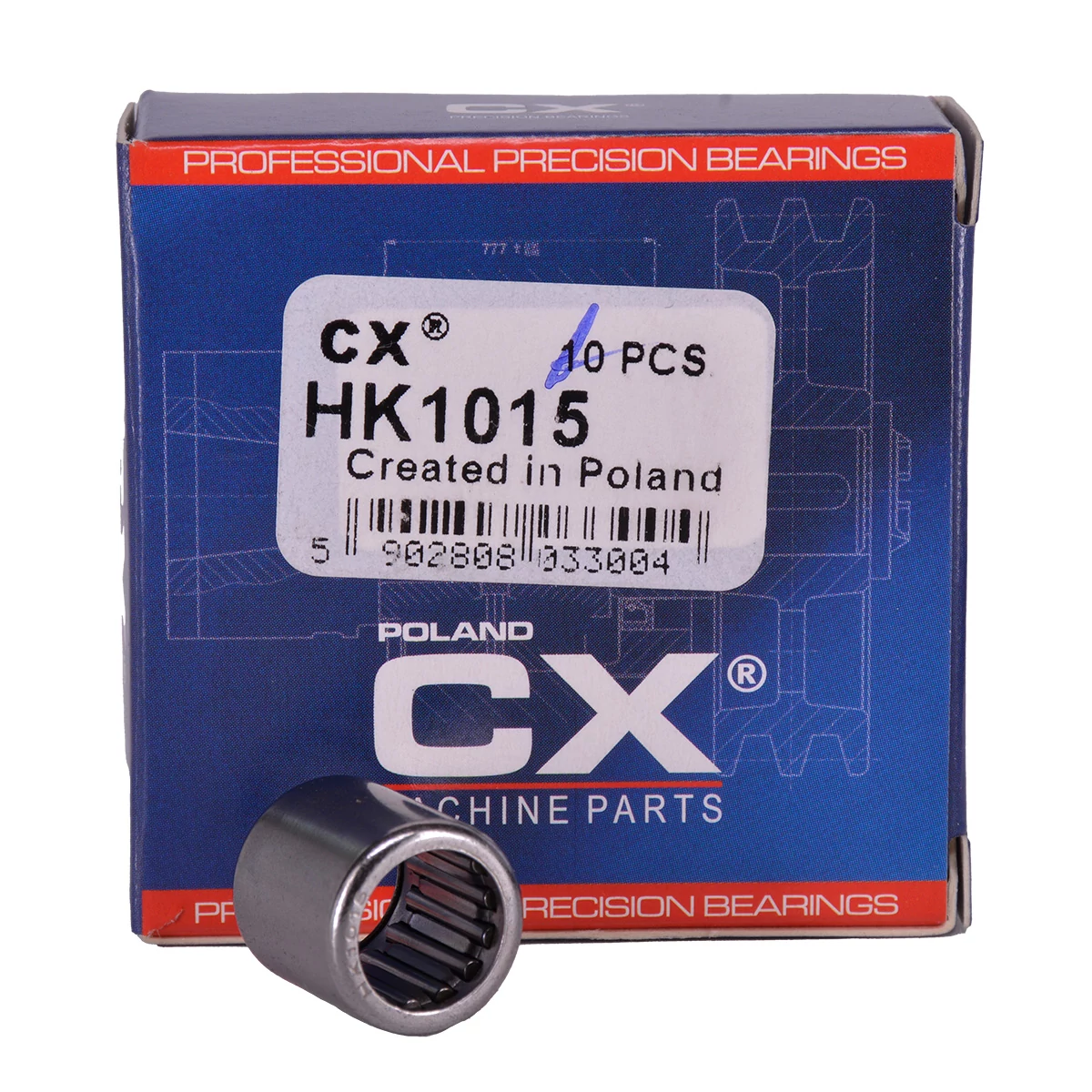 HK1015 Tűgörgős csapágy 10X14X15 mm