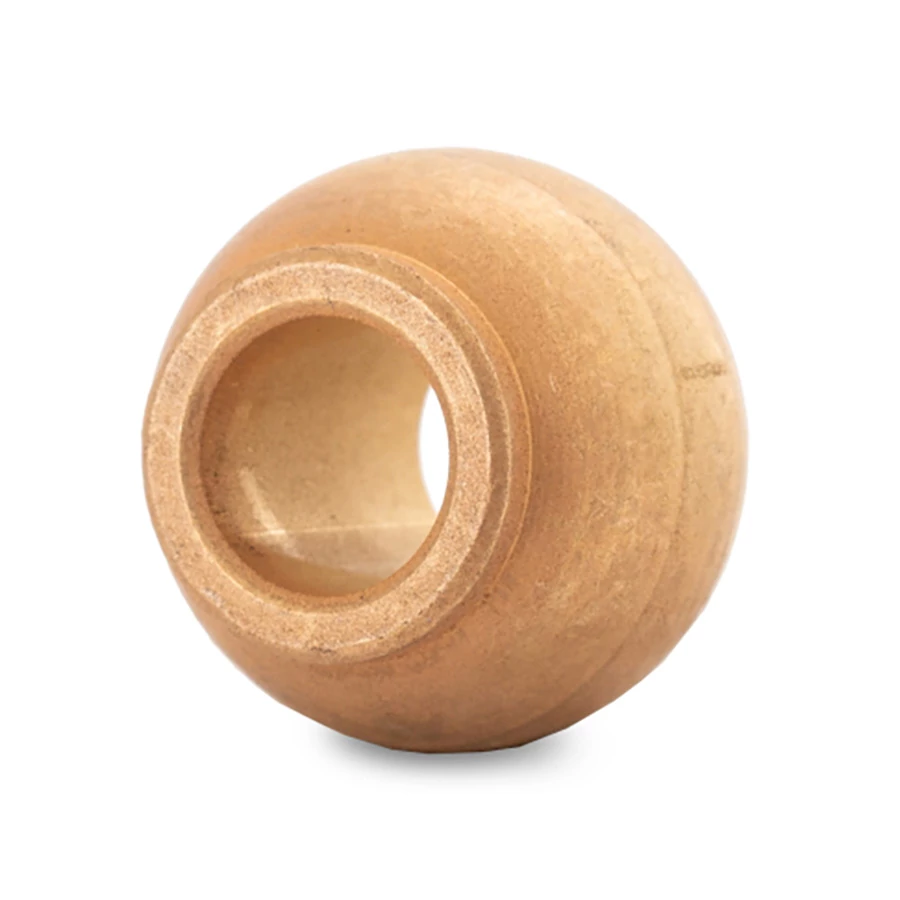 D-4-10-6-10 Gömbölyű-peremes szinterbronz csapágy 04x10x10 mm