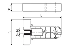 Felvonó kefe, lószőr sörte 151x102mm SIMALUBE tégelyhez